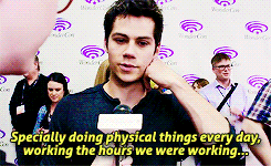 archieandrewx:  Dylan talking about The Maze Runner. 