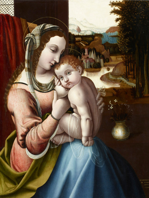 Nursing Madonna, by Bernardino de’ Conti, Accademia Carrara, Bergamo.