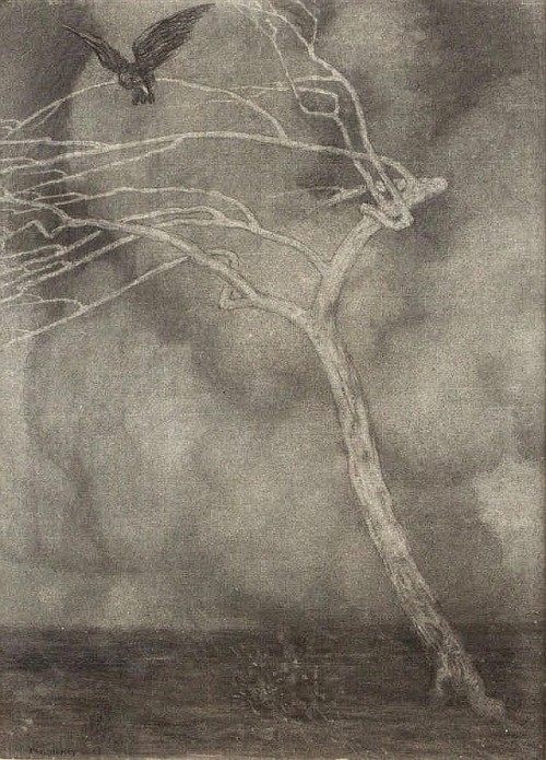 Paul Henry, Cloudscape with Bird in a Thorn Tree (1908-09)