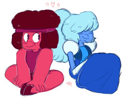kaceart:  here’s an old ruby and sapphire