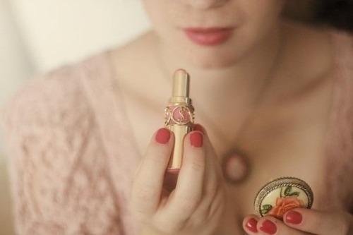 Almost ready to face the day, a little lipstick and I will be good to go. 