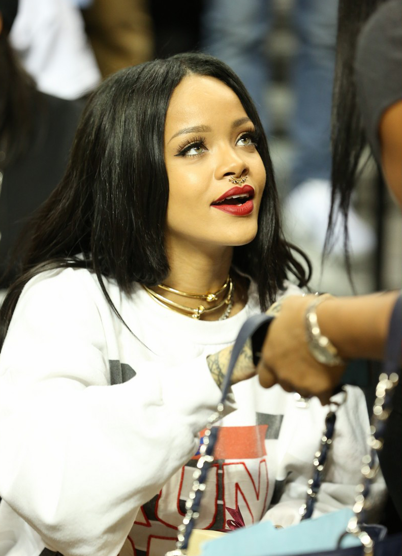 celebstarlets:  8/21/14 - Rihanna at the Summer Classic Charity Basketball Game