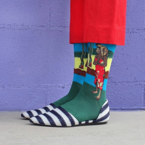 culturenlifestyle:  Sock Designs Inspired by Classical PaintingsInspired by classical masterpieces, such as Leonardo da Vinci’s Mona Lisa, Frida Kahlo’s self-portraits and Vincent van Gogh’s sunflowers, The Sock Drawer created this fun line of art