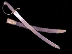 victoriansword:    British Police Constabulary Short Sword dates from the mid to late 19th Century and is nicely identified on the knuckleguard 4th Division Cheshire Constabulary. It is mounted with a slightly curved blade that measures 22 ¾ inches in