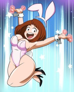 dj-blu3z:  grimphantom2:  Bunny Ochako by grimphantom Hey guys! Commission done for @dj-blu3z who asked for Uraraka Ochako from My Hero Academia in a bunny outfit. I like the idea a lot and DJ’s enthusiasm really made this fun along that showing Ochako’s