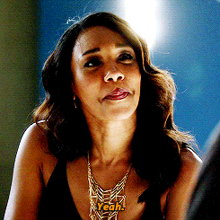 celestialmiracle:  brosciles:  Cisco, he messing with you.  Iris’s teasing smile though…. I think th