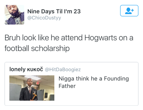 afrikangyal:  ikesh:  futureblackpolitician:  baetology:  queeniekia:  roamingblizzard:  Hogwarts on a football scholarship though  Bye💀  omg   I’m done 😂😂😂😂  😂😂😂😂😂😂😂😂  lol