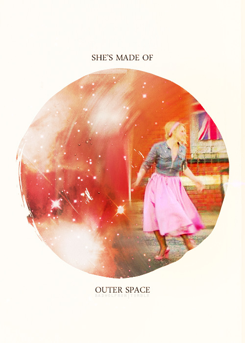 badwolfrun:  And her lips are like the galaxy’s edgeAnd her kiss the colour of a constellation falling into place 