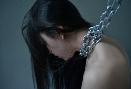 dreadfulbug:  chained up  model: @grimygurl adult photos