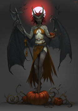 fuckyeahsuccubi: Eat of my forbidden gourd… (Artist is Telthona) 