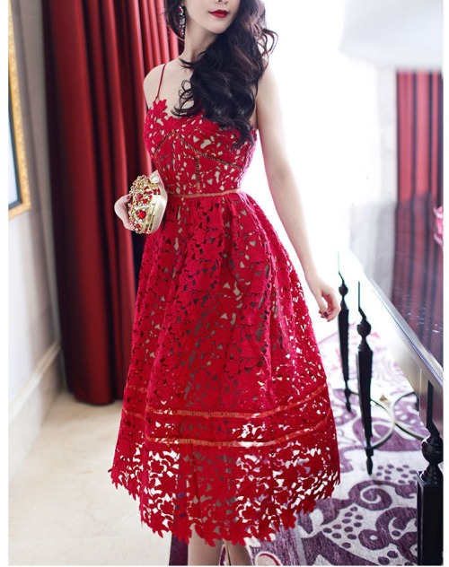 promdress-lovedress:red lace dress