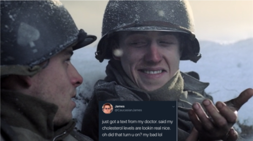 david-sharkthot-webster: Band of Brothers as Caucasian James Tweets x Part 1 click for better qualit