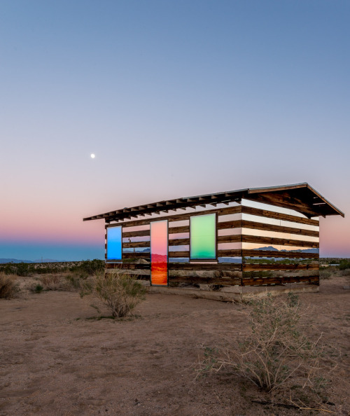 dazzfeed:dezeen:Lucid Stead installation by Phillip K Smith III makes a desert cabin appear transparent » yes