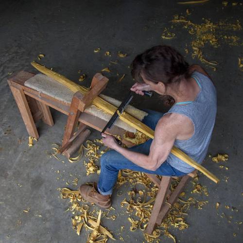 siosidesignandbuild: Osage bow making workout. #bowyer #archery #woodworking #woodwork #woodworker