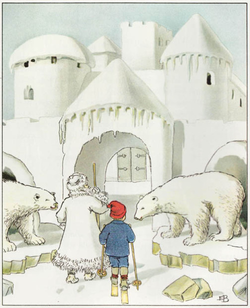 Elsa Beskow, Ollie’s Ski Trip, first published 1907, Sweden. It is the story of a little 