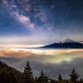 rainie-is-seasonchange:Milky way over Mount Fuji.Yamanashi, Japan.