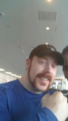 Sheamus looking good in blue!