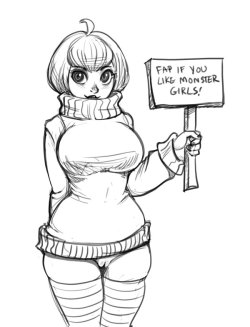 shia-art:  Here’s the sketch to my fanart for Drgraevlings sweatergirl! I liked it so much I figured it could stand on its own pretty well 