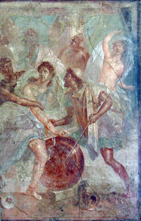 vcrfl:Achilles on Skyros, fresco in the Casa dei Dioscuri, Pompeii.