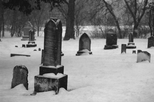 : Snowfall At The Cemetery | GarettPhotography