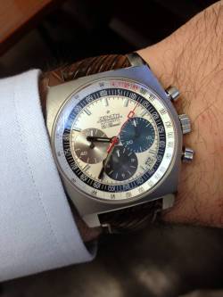 raddestlooks:  omegaforums:  Superb Zenith El Primero Re-Edition Chronograph In Stainless Steel  Raddest Looks On The Internet http://www.raddestlooks.net