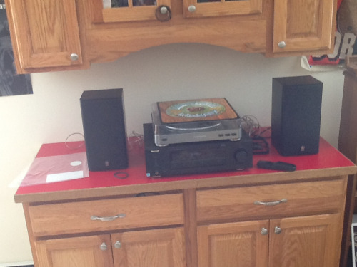 drew13899:  I spoiled myself Saturday. Brand new Audio-technica turntable, Sherwood receiver and Yamaha speakers god it sounds amazing! 