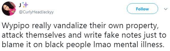 swagintherain:    it’s not a mental illness, just racism.  