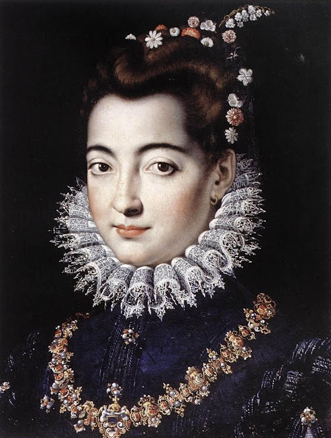 Portrait of Clelia Farnese by Jacopo Zucchi or Santi di Tito, 1570