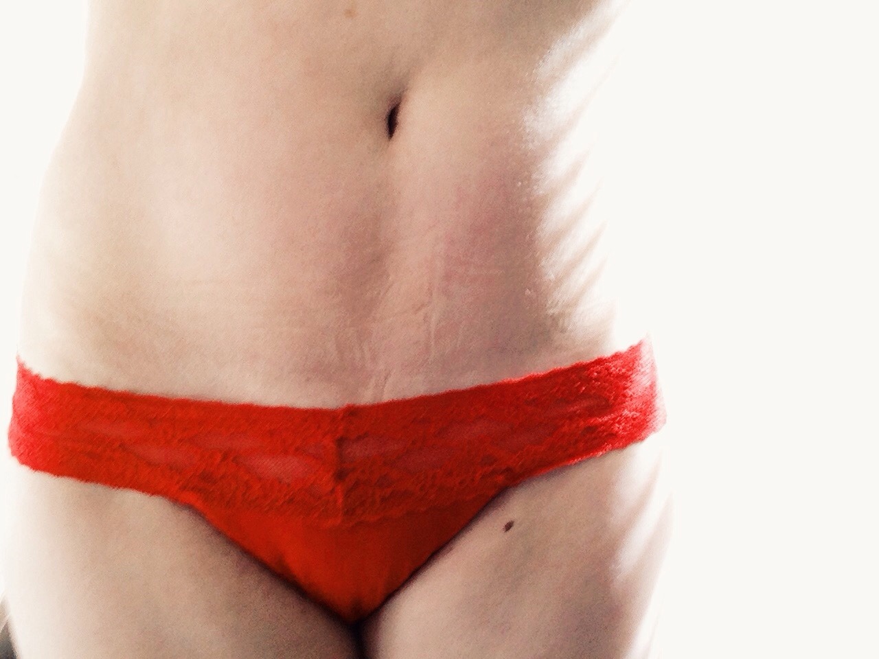 deesdirtydelicates:  Today I’m wearing a cute, little, red, cotton thong from Victoria’s