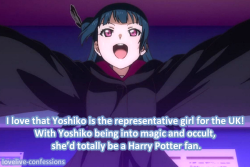 Lovelive-Confessions:  The Cloak She Wore In The Anime Even Resembles The Hogwarts