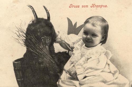 onceuponatown: Grus Vom Krampus, Postcards, circa 1900. Greetings from Krampus.