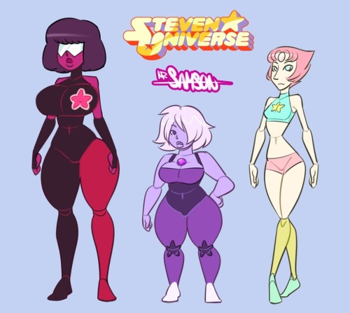 ironbloodaika:  samsonworks:    My design of the Crystal Gems  DAMN dude! :D Nice!   <3 <3 <3