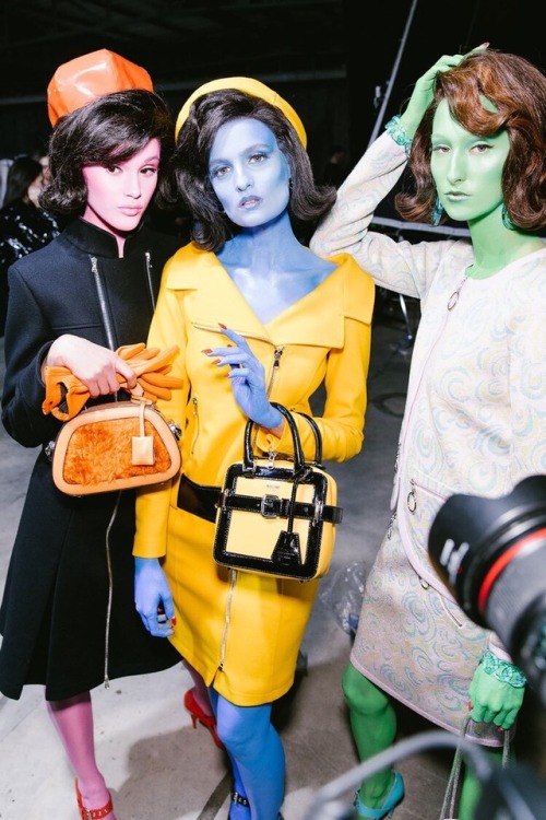 ladolcevitabella:Ice Cream Supermodels Fashion Diary: Moschino A/W18 Fashion Show Backstage