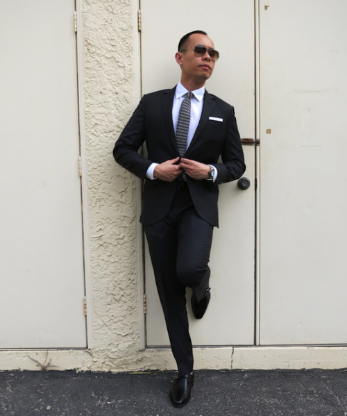 Can’t go wrong with a charcoal suit!