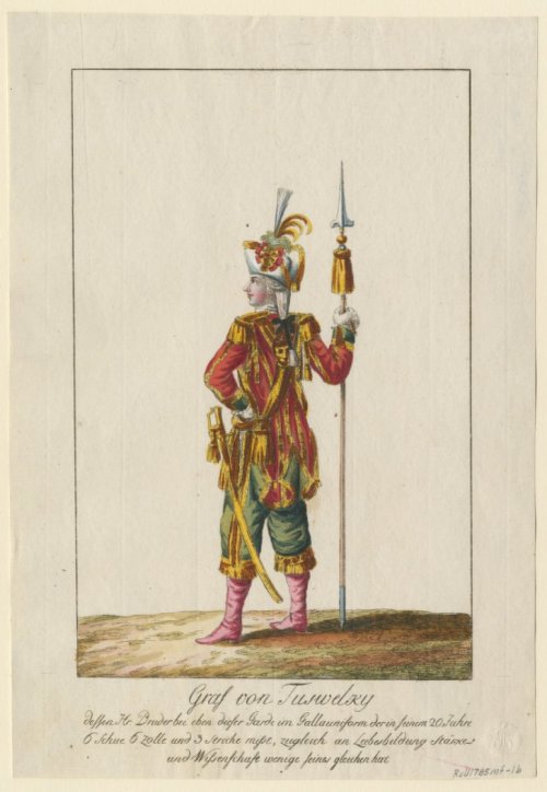 cuirassier:cuirassier:Graf von Tuswelky, 1785, Russian GuardCan someone translate the whole text?Fir