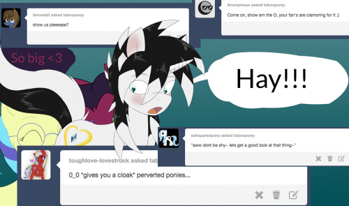 taboopony:  Shy: I dont think that is an option at the moment…  XD! Omai~ X3 *giggles and blushes at the cameo* <//w//<