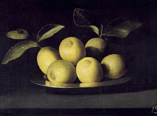 Juan de Zurbarán, Bodegón de limones, 1640. Oil on canvas. Museo de la Real Academia de Bellas Artes