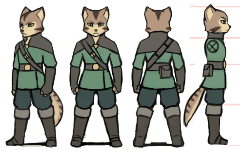 Here’s the finalized design of Sabre, created by our new artist, Luigiix. Plus a bonus concept