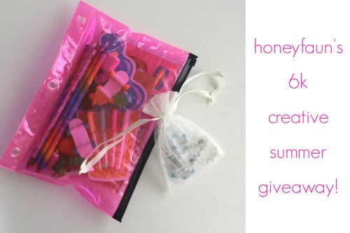 honeyfaun:HONEYFAUN’S 6K CREATIVE SUMMER GIVEAWAYAhh! In celebration of reaching 6k beautiful follow