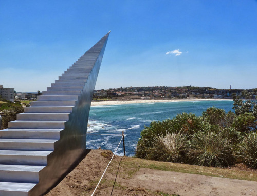 sixpenceee:Diminish and Ascend is a sculptural installation by artist David McCracken that, from certain angles, looks like a never-ending staircase.