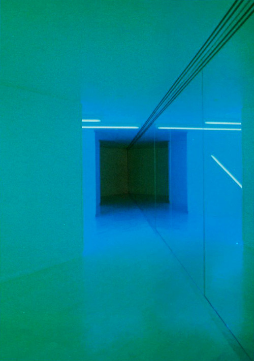 archiveofaffinities:Vignelli Associates and Dan Flavin, SunarHauserman Showroom, Pacific Design Center, Los Angeles, California, 1982