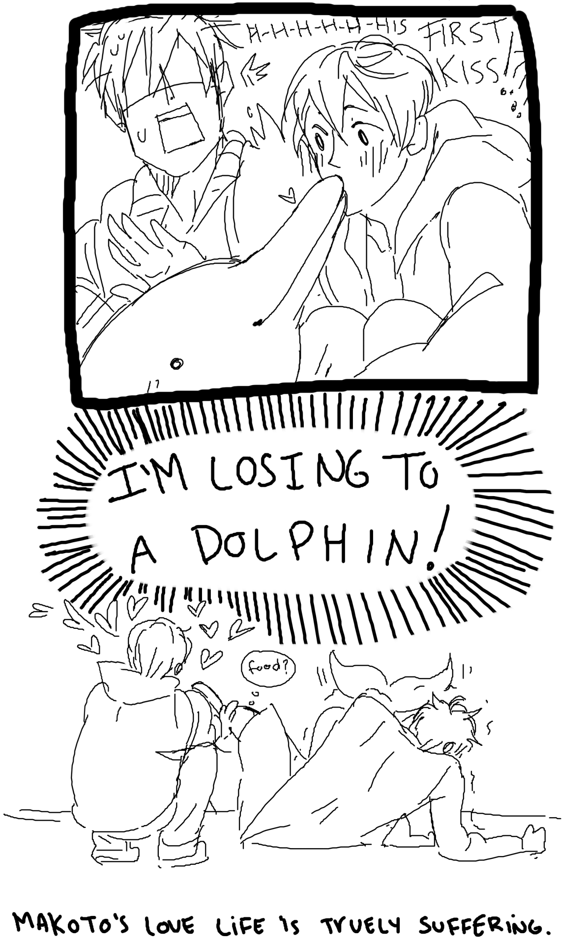 alyssaties:  Haru leaves Makoto and rides into the sunset on the back of aquatic