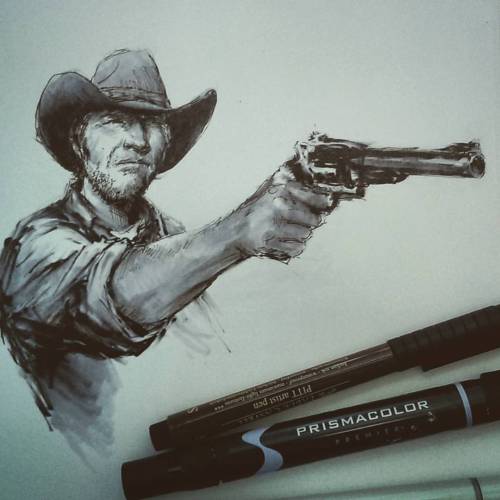 #inktober day30 lawman #Longmire #FeelingLucky? #FuckYeahLongmire #RobertTaylor