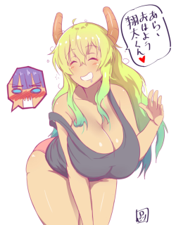 rozendraws:A sketch of Lucoa waking up while