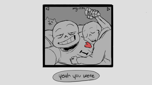 myrobotlandlord:  Aren’t you getting a little too old for that? I have SOOO many little sketches of the skeleton brothers growing up. In this one sans is 19 and pap is 11. My little theory is that sans is 8 years older than pap. Based on true events