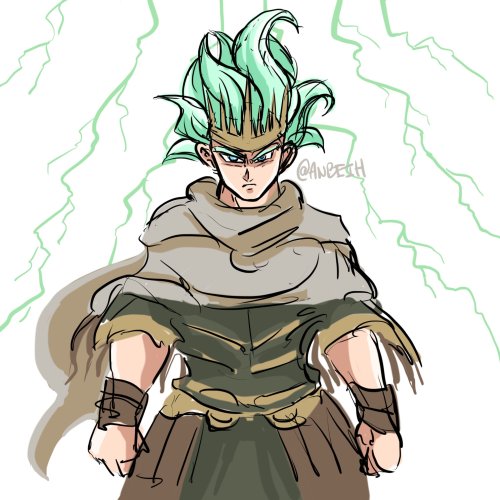 Had this crossover itch again. So here’s a doodle.DBS Granola as Nameless King… I have a lot 