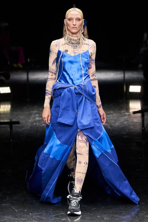 Jean Paul Gaultier by Chitose Abe, Fall 2021 Couture Credits:Guido Palau - Hair StylistDiane Kendal 