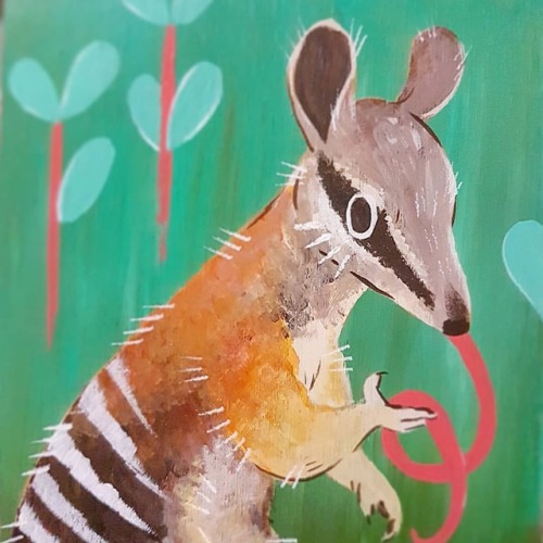 This fuzzy little Numbat is going to be a part of the @illustratorsaus SHOUT exhibition! . It was re