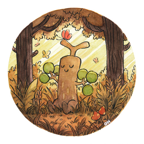 revilonilmah:#185 Sudowoodo is at ease and like always, blocking your path between trees.Consider su