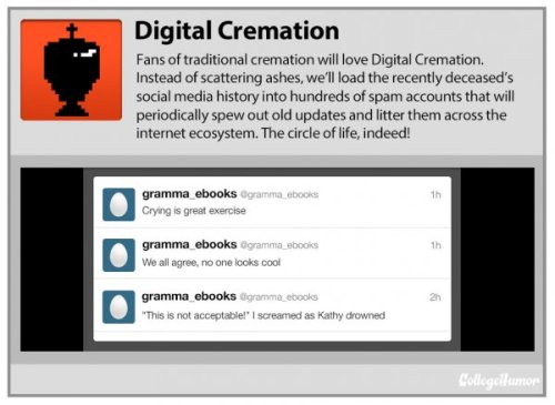 Internet Services for Dead People [Click for more] Valuable social media apps for the recently 